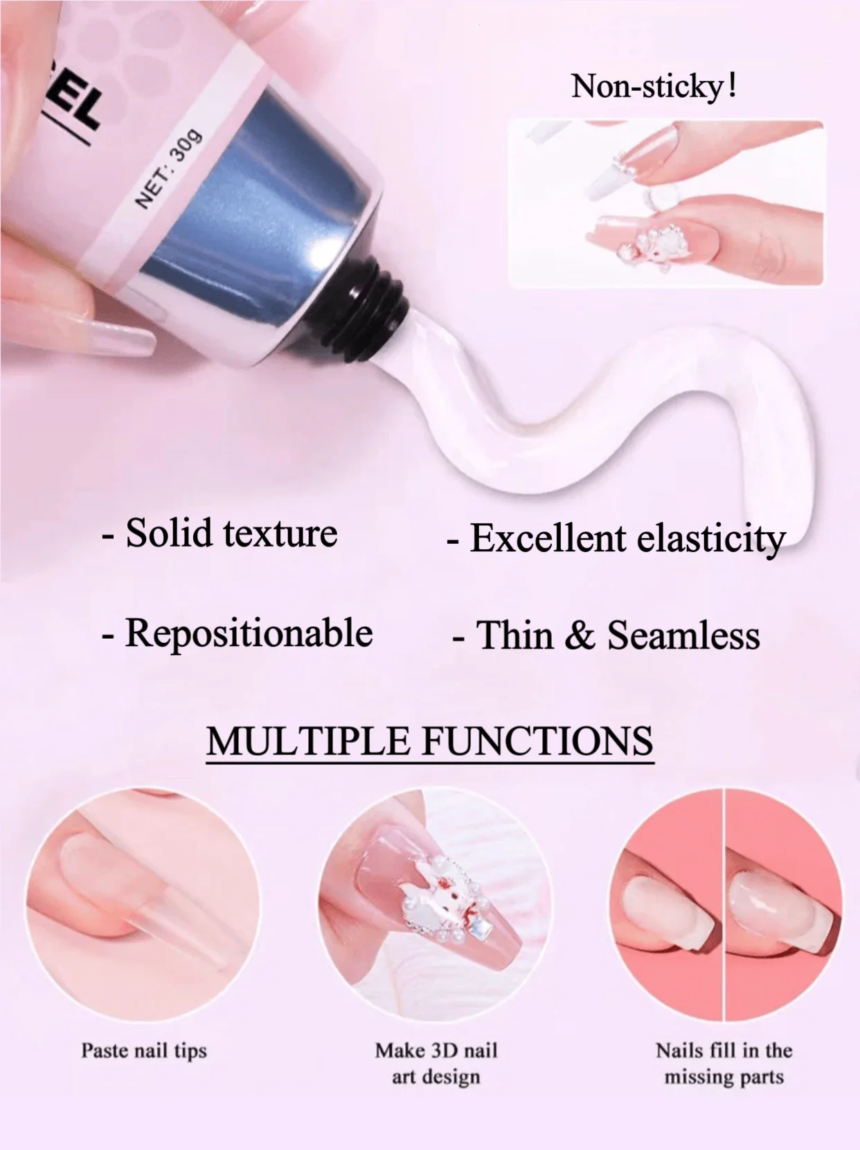🔥Hot Sale 49% OFF🔥Magic Solid Nail Glue Kit 3-In-1 Nail Art Kits - Image 2