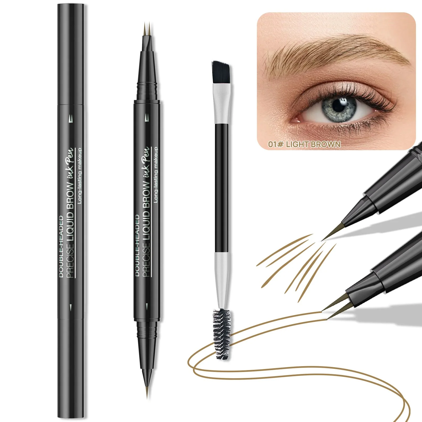 💖BUY 1 GET 1 FREE 💖2-in-1 4D Eyebrow Pencil (Natural Brow Makeup and Eyelash Line) - Image 2
