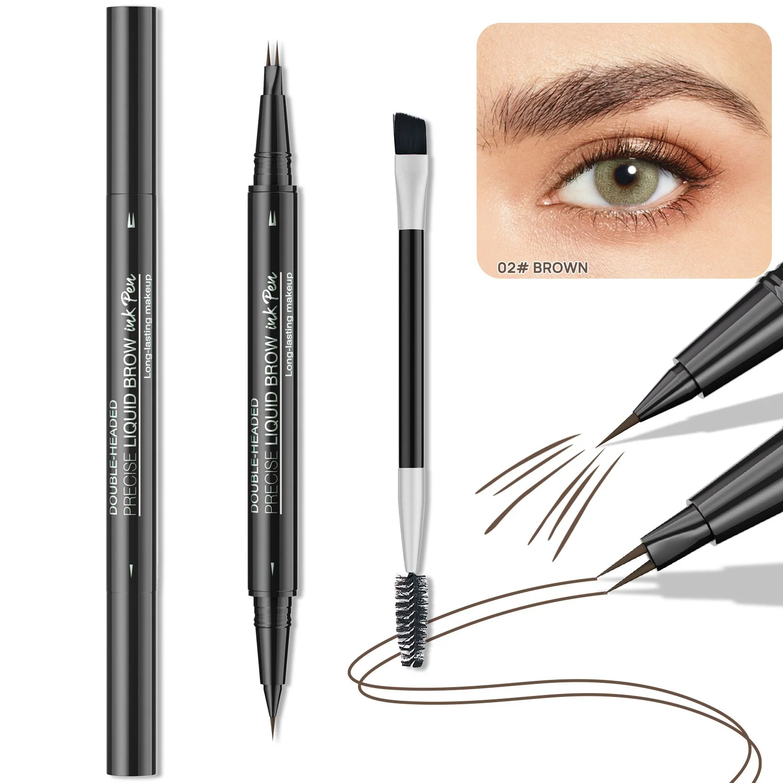 💖BUY 1 GET 1 FREE 💖2-in-1 4D Eyebrow Pencil (Natural Brow Makeup and Eyelash Line) - Image 6