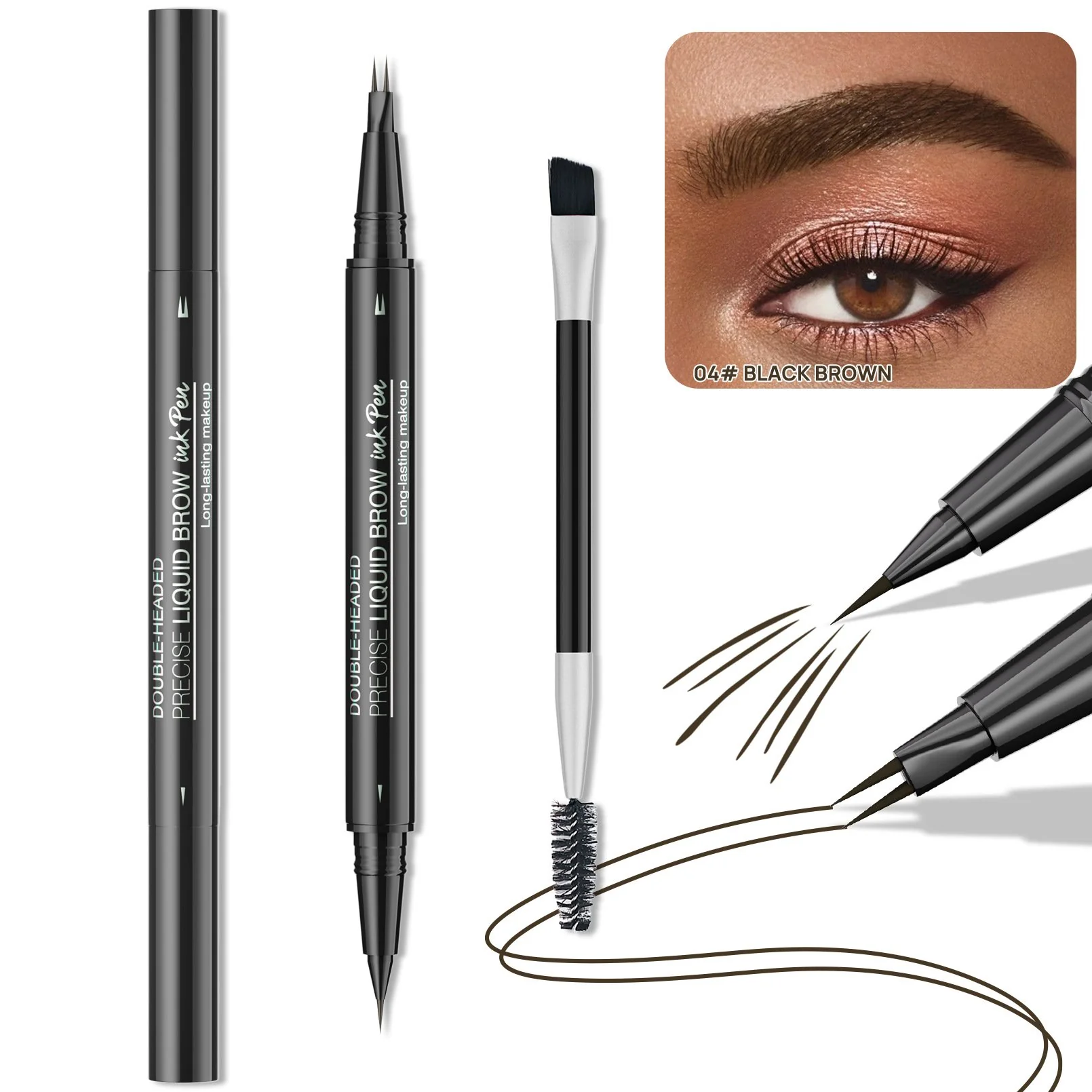 💖BUY 1 GET 1 FREE 💖2-in-1 4D Eyebrow Pencil (Natural Brow Makeup and Eyelash Line) - Image 8