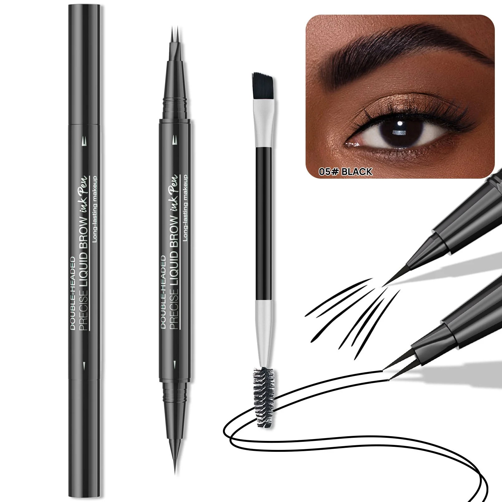 💖BUY 1 GET 1 FREE 💖2-in-1 4D Eyebrow Pencil (Natural Brow Makeup and Eyelash Line) - Image 9
