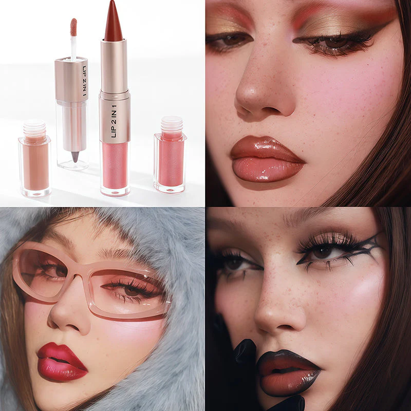 💥🎁LAST DAY BUY 1 GET 1 FREE!!🔥3-in-1 Matte Lipstick & Shine Lip Gloss - Image 7