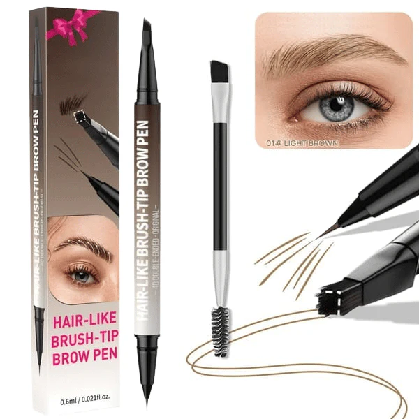 🎁LAST DAY BUY 1 GET 1 FREE!!🔥4D Eyebrow Pencil with Waterproof Microblading and Dual-Ended Eyeliner Brush for Natural Brow Makeup and Eyelash Line - Image 13