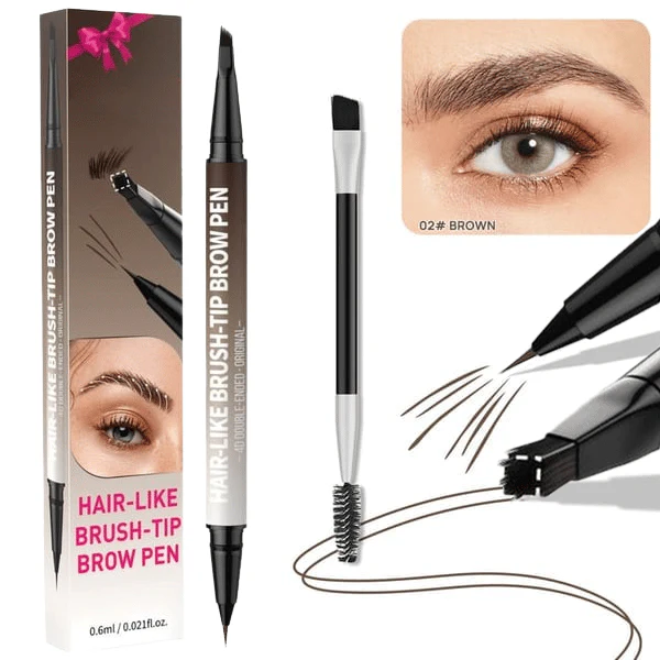 🎁LAST DAY BUY 1 GET 1 FREE!!🔥4D Eyebrow Pencil with Waterproof Microblading and Dual-Ended Eyeliner Brush for Natural Brow Makeup and Eyelash Line - Image 14