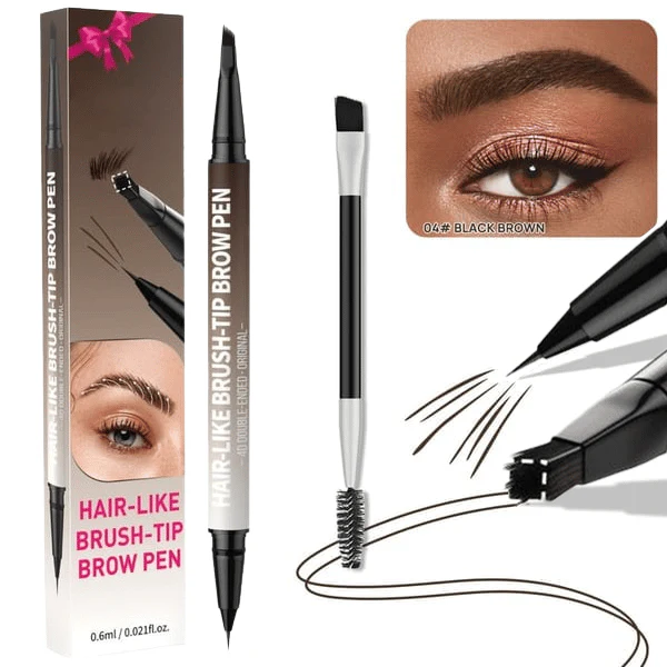🎁LAST DAY BUY 1 GET 1 FREE!!🔥4D Eyebrow Pencil with Waterproof Microblading and Dual-Ended Eyeliner Brush for Natural Brow Makeup and Eyelash Line - Image 16