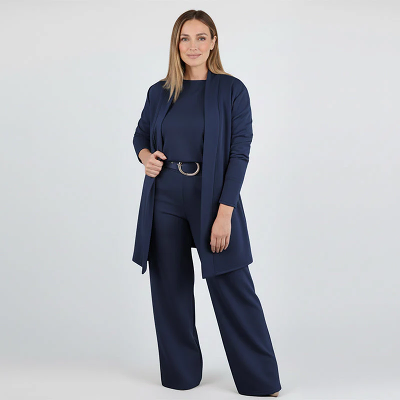 🌸Spring Limited Sale 50% Off!!🌸Elegant Longline Cardigan & Top & Pants 3-Pieces Set🔥 - Image 4