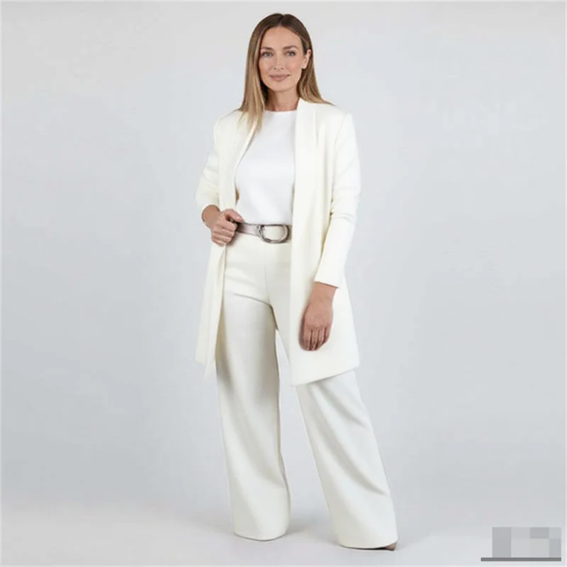 🌸Spring Limited Sale 50% Off!!🌸Elegant Longline Cardigan & Top & Pants 3-Pieces Set🔥 - Image 6