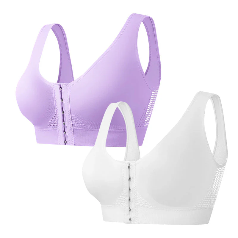 💖LAST DAY SALE 65% OFF💖Front Buckle Cross Wireless Posture Shaping Bra - Image 16