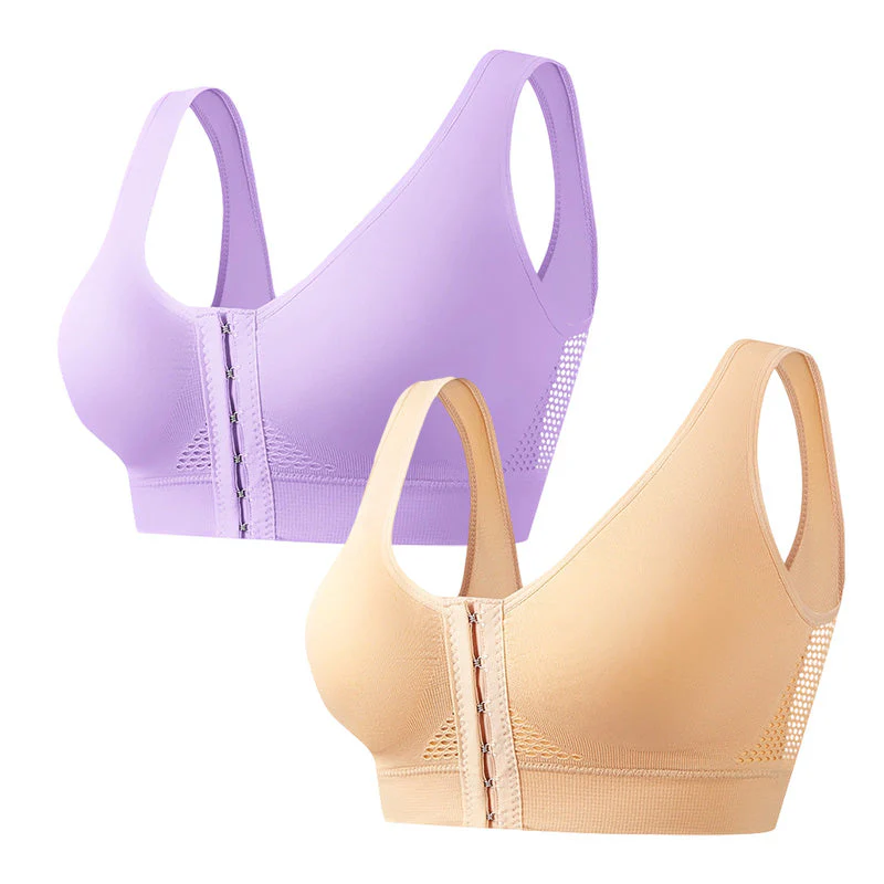 💖LAST DAY SALE 65% OFF💖Front Buckle Cross Wireless Posture Shaping Bra - Image 21