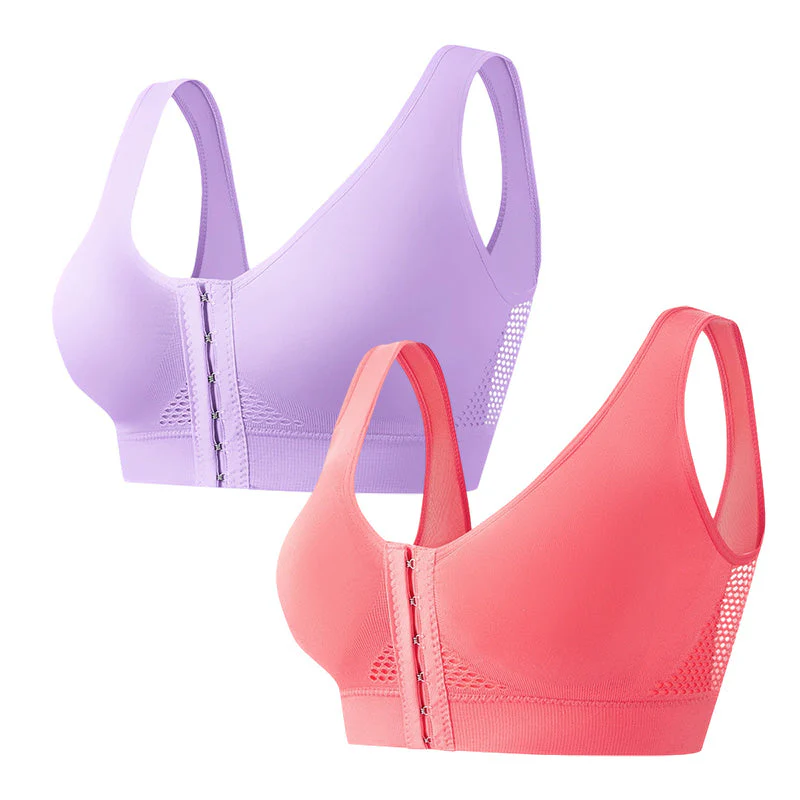 💖LAST DAY SALE 65% OFF💖Front Buckle Cross Wireless Posture Shaping Bra - Image 23