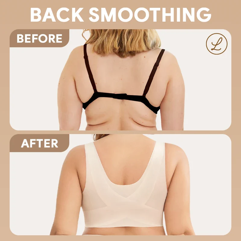 💖LAST DAY SALE 65% OFF💖Front Buckle Cross Wireless Posture Shaping Bra - Image 4