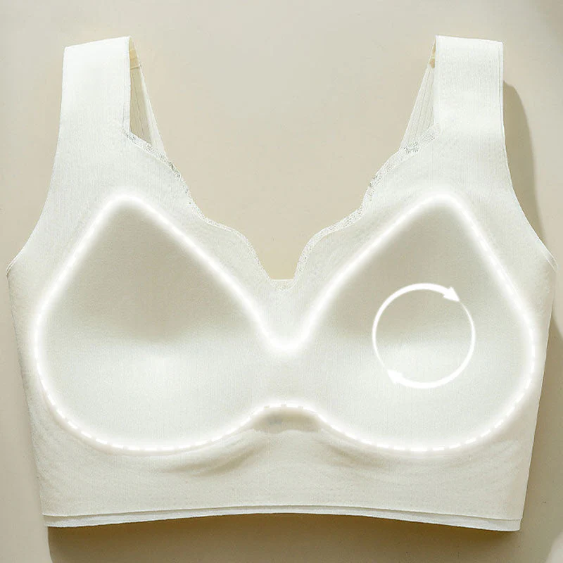 3D Lace Bra with Fixed Padding for Middle-Aged Women - Image 5