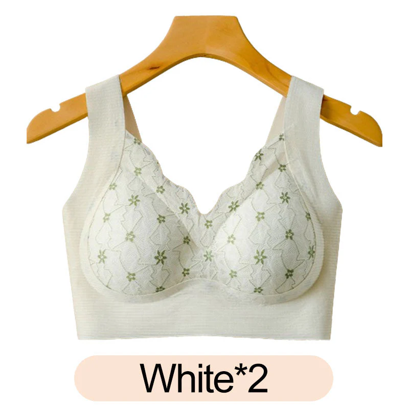 3D Lace Bra with Fixed Padding for Middle-Aged Women - Image 9