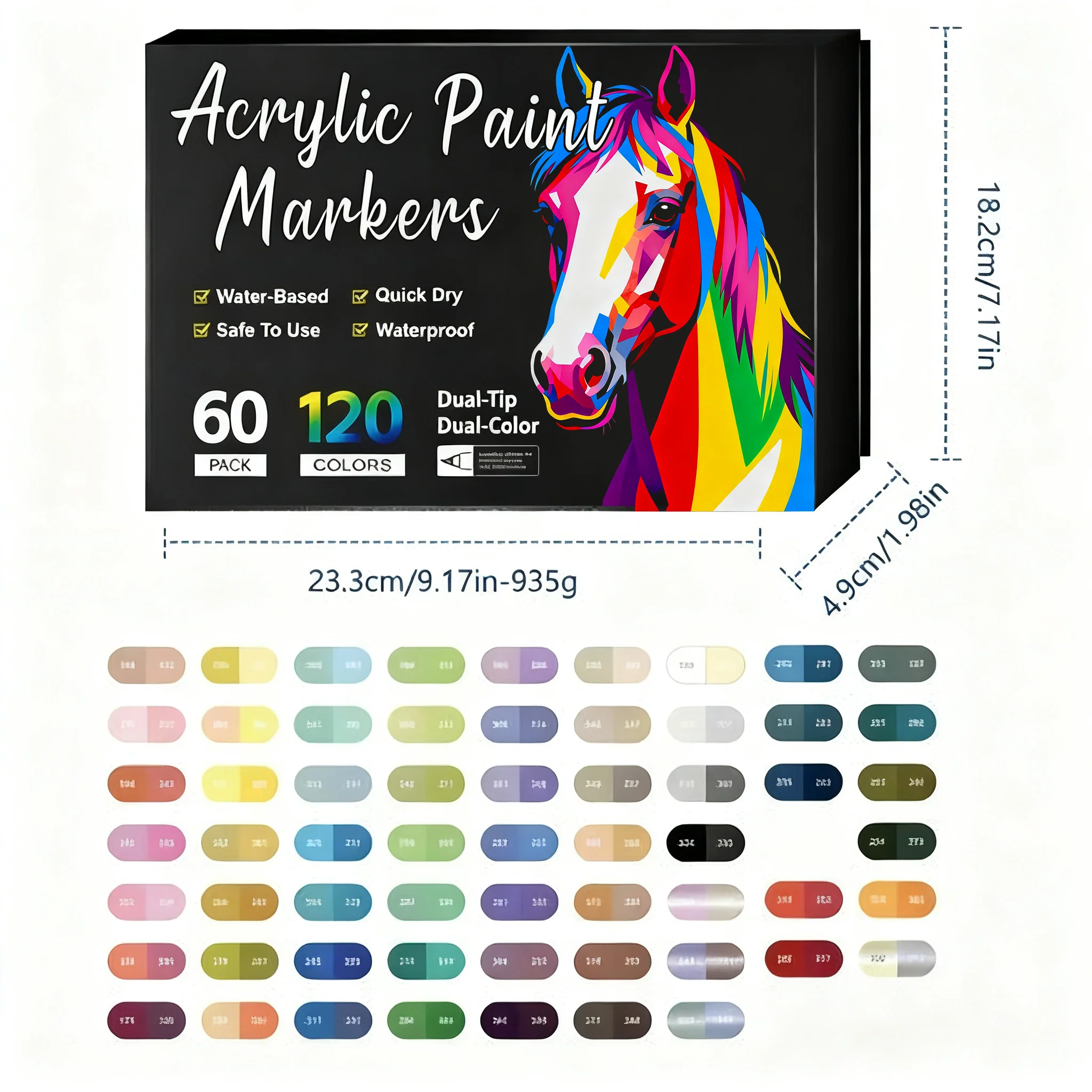 🎅Christmas Sale 50% OFF!!🎄🔥Dual Tip Acrylic Brush Marker Pen - Image 10