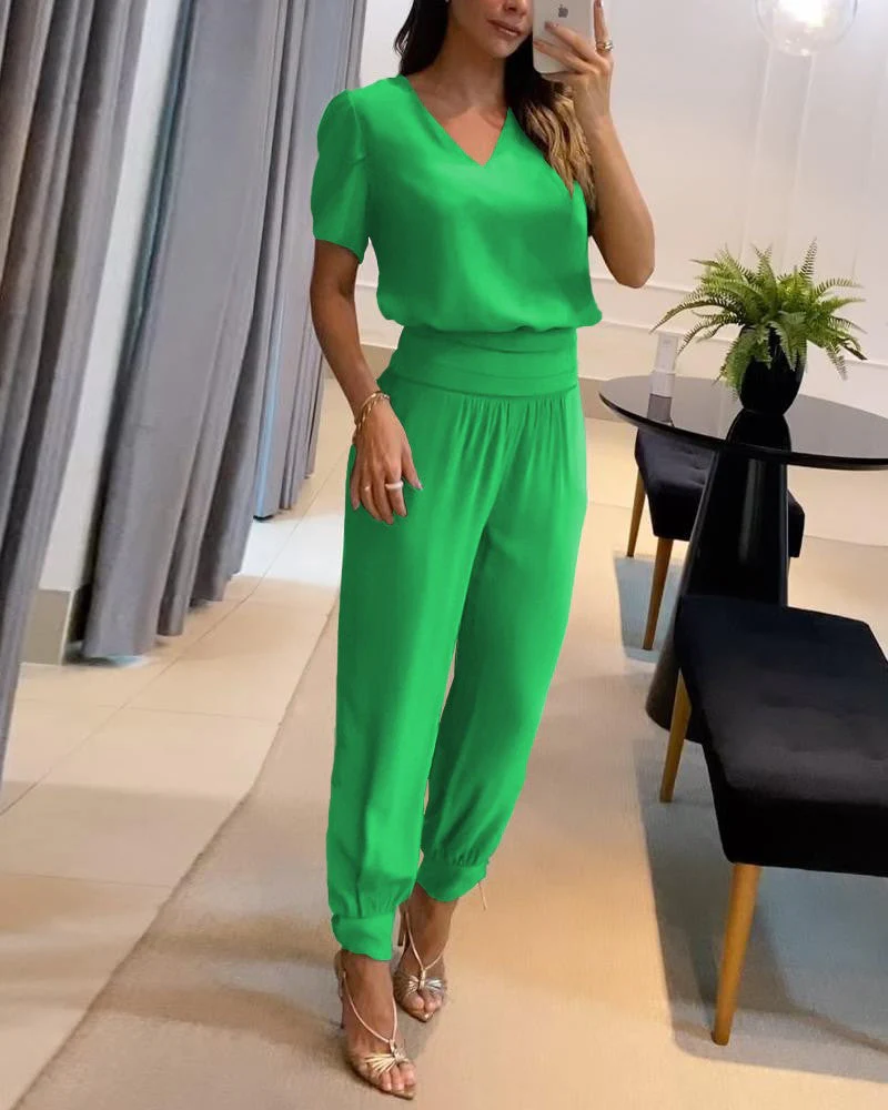💋HOT SALE 49% OFF💋Elegant and comfortable short-sleeved two-piece set - Image 9