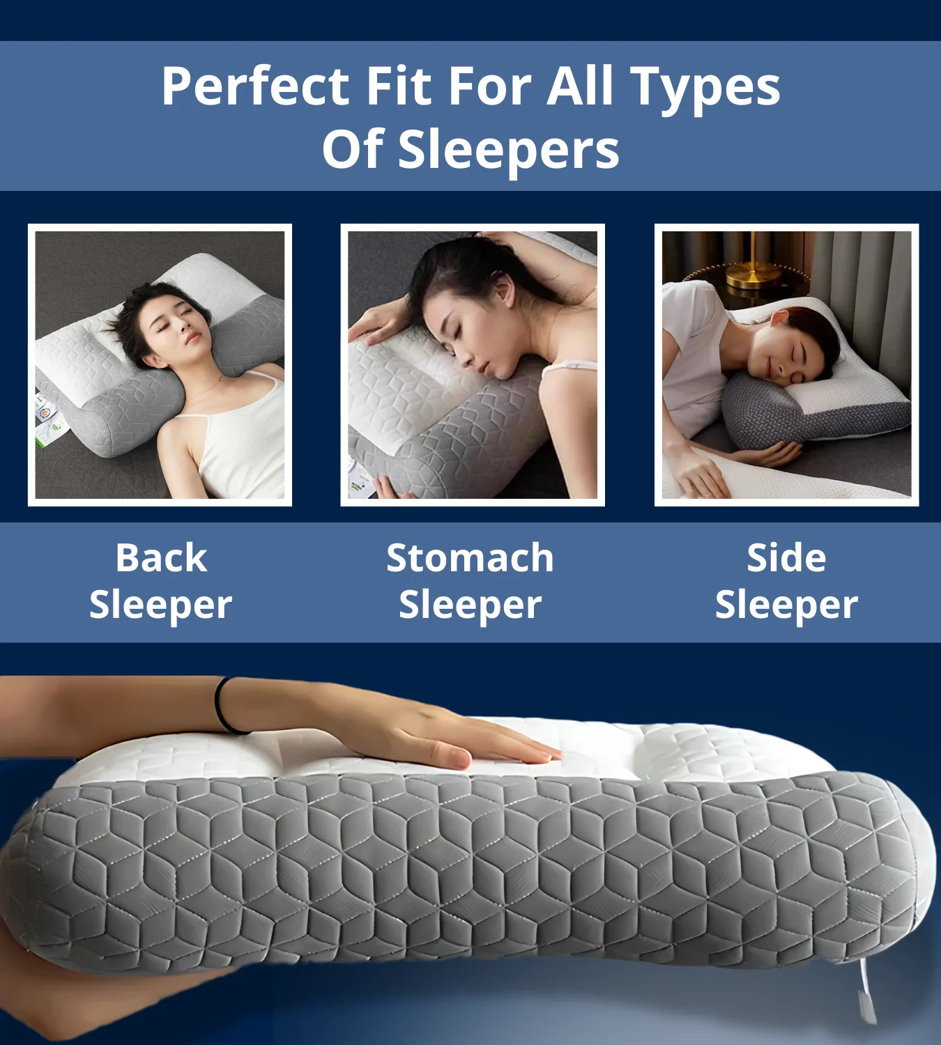 💕The Best Sleep Partner - Neck - relieving Pillow with Zoned Design - Image 6
