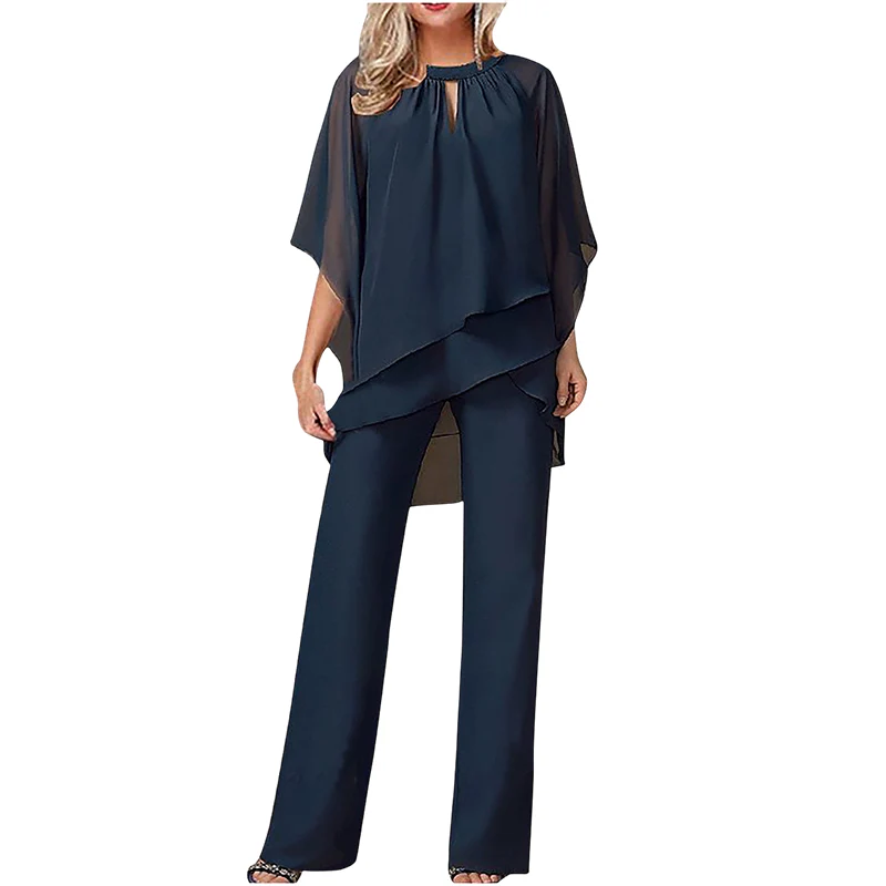 ⏳Limited-time 50% off⏰Elegant Asymmetrical Two-Piece Pant Set👚👖 - Image 13