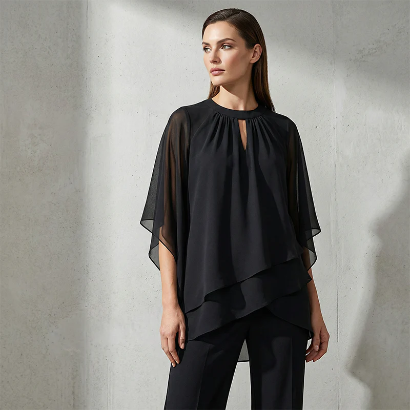 ⏳Limited-time 50% off⏰Elegant Asymmetrical Two-Piece Pant Set👚👖 - Image 7