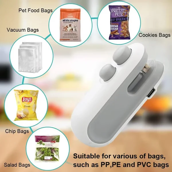 ⏳BLACK FRIDAY SALE: ￡5.99!!🔥Rechargeable 2-in-1 Bag Sealer & Cutter🎁 - Image 4