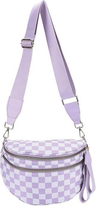 🎁Last Day 49% Off-Black and White Checkered Nylon Bum Bag Plus Size Friendly Fanny Pack - Image 7