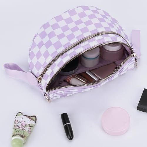 🎁Last Day 49% Off-Black and White Checkered Nylon Bum Bag Plus Size Friendly Fanny Pack - Image 8