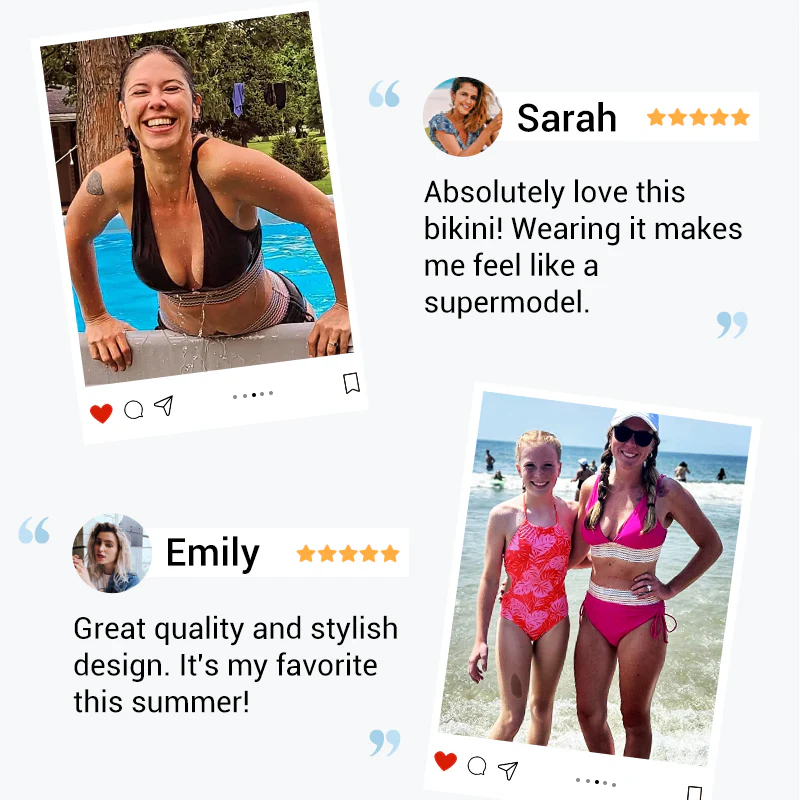 🌊🏖️SUMMER HOT SALE 49% OFF👙High Waisted Tummy Control Color Block Bikini Sets 3 - Image 7