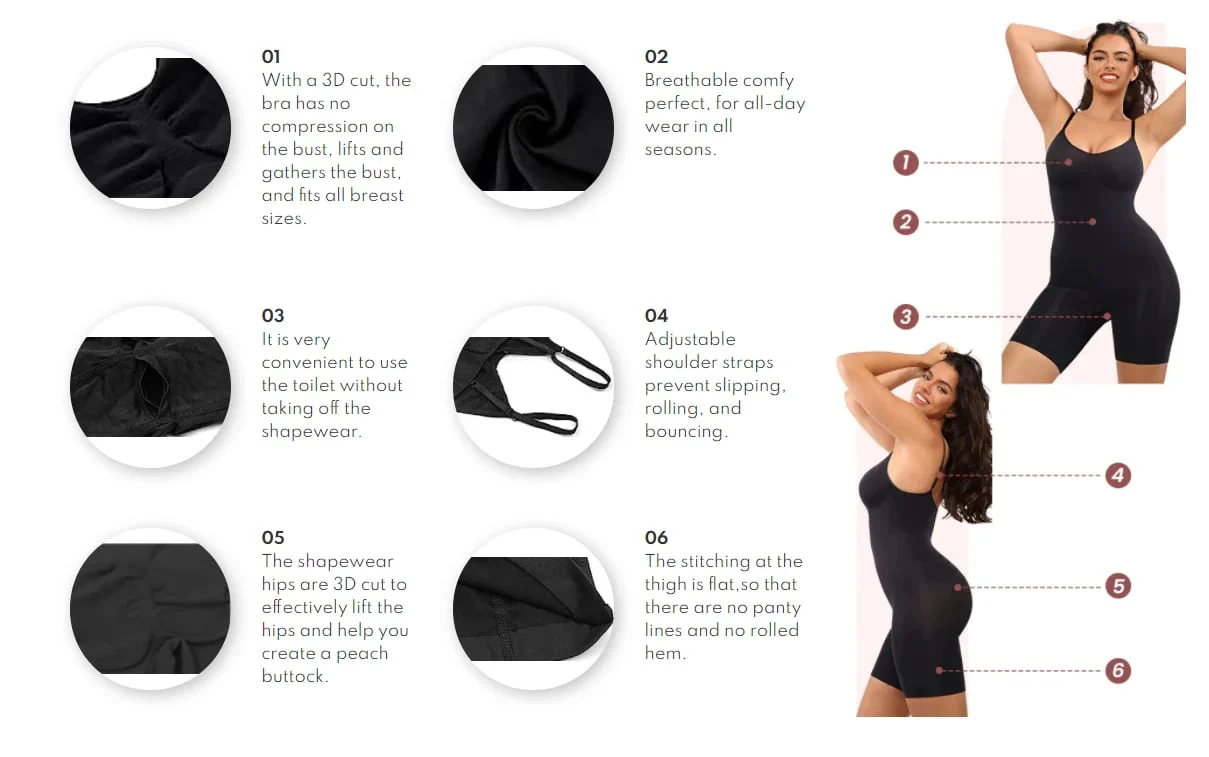 🔥LAST DAY SALE: ONLY ￡9.99!!🔥Tummy Control Seamless Butt-Lifting Bodysuit – Bathroom-Friendly Snap Design - Image 10