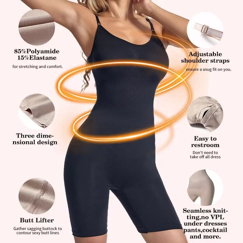 🔥LAST DAY SALE: ONLY ￡9.99!!🔥Tummy Control Seamless Butt-Lifting Bodysuit – Bathroom-Friendly Snap Design - Image 2