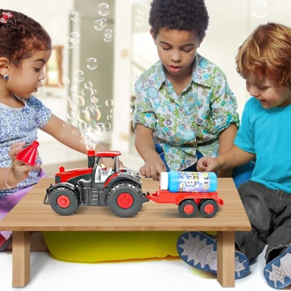 🎅CHRISTMAS SALE 50% OFF!!🎁Bubble Tractor with Bubble Trailer - Realistic Kids Toy with Light and Sound🚜🫧 - Image 5