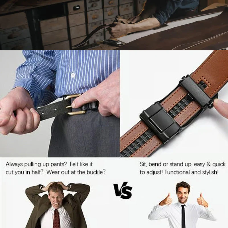 ✨️LAST DAY SALE 70% OFF!!✨️ Leather Ratchet Belt With Adjustable Buckle💼 - Image 8
