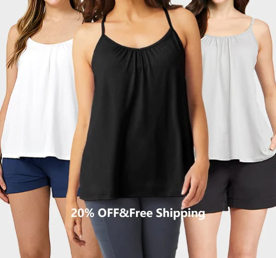 🏆LAST DAY SALE 49% OFF - Loose-fitting Tank Top With Built-in Bra - Image 21