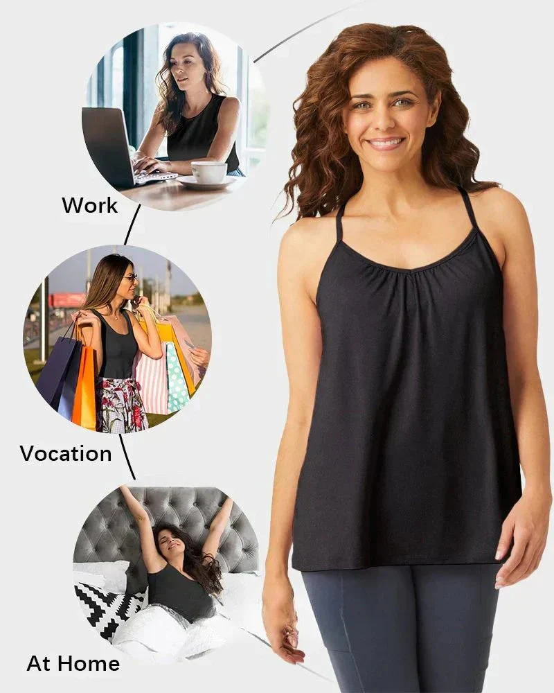 🏆LAST DAY SALE 49% OFF - Loose-fitting Tank Top With Built-in Bra - Image 9
