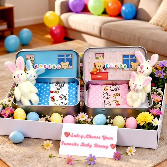🎉Easter Best Gift 50% OFF🎁🐇Bunny Mummy Tiny Plush Pocket Tin - Image 2