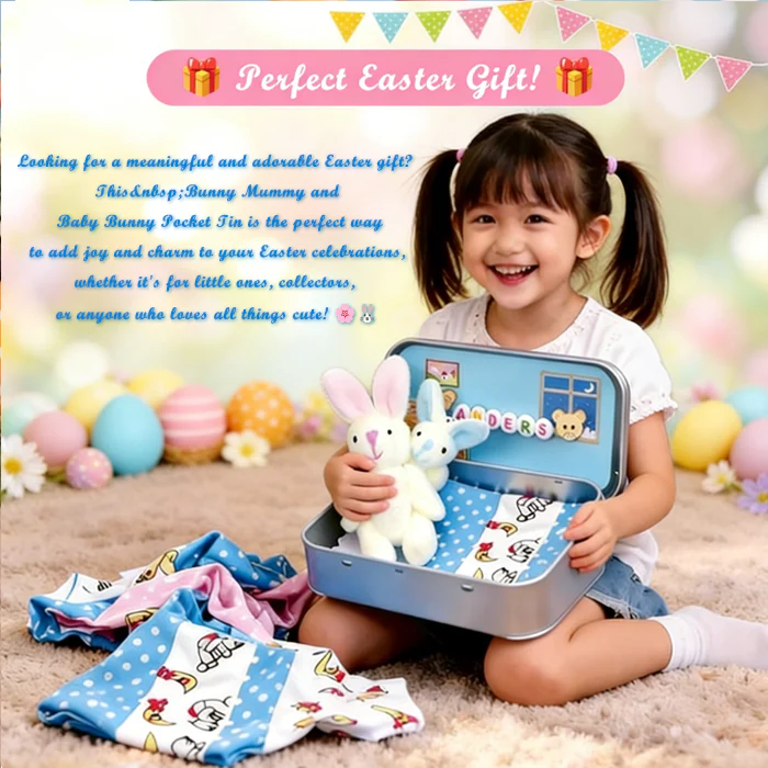 🎉Easter Best Gift 50% OFF🎁🐇Bunny Mummy Tiny Plush Pocket Tin - Image 3