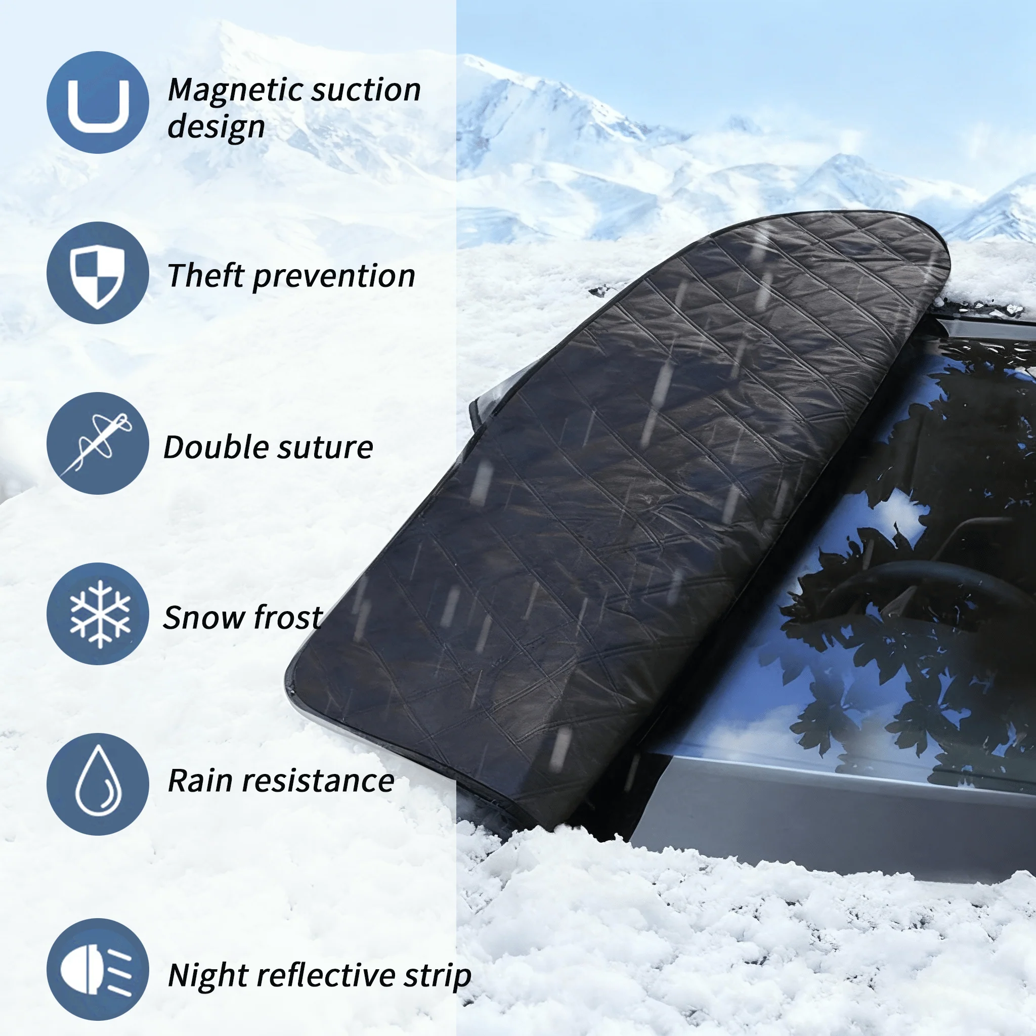 ⏳LAST DAY SALE 49% OFF🚗❄️4-Layer Magnetic Windshield Car Snow Cover - Image 5