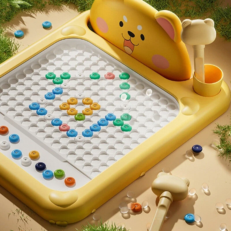 🔥LAST DAY SALE 49% OFF🎨✏️Cartoon Magnetic Drawing Board – Shiba & Bear Dot Art Toy for Kids🎁 - Image 4