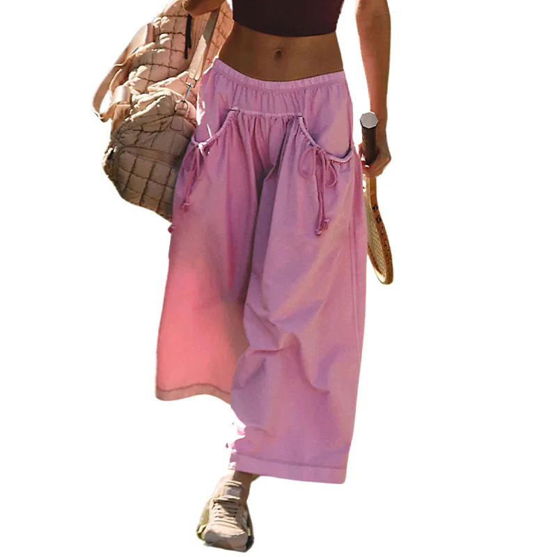 Casual Cropped Wide-Leg Beach Pants - Image 15