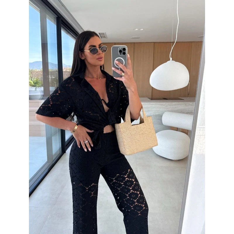 🔥Summer Big Sale 49% OFF!!💃Women's Casual Lace Two-Piece Set - Image 4