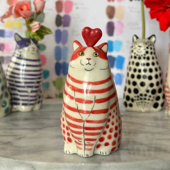 💝Hot Sale 50% OFF💝Polka Dot Cat Vase🐱💐 - Image 4