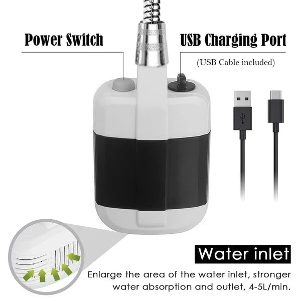 🚿Stay Fresh Outdoors✨Portable Camping Shower with Adjustable Flow – For Easy & Convenient Outdoor Cleaning! - Image 3
