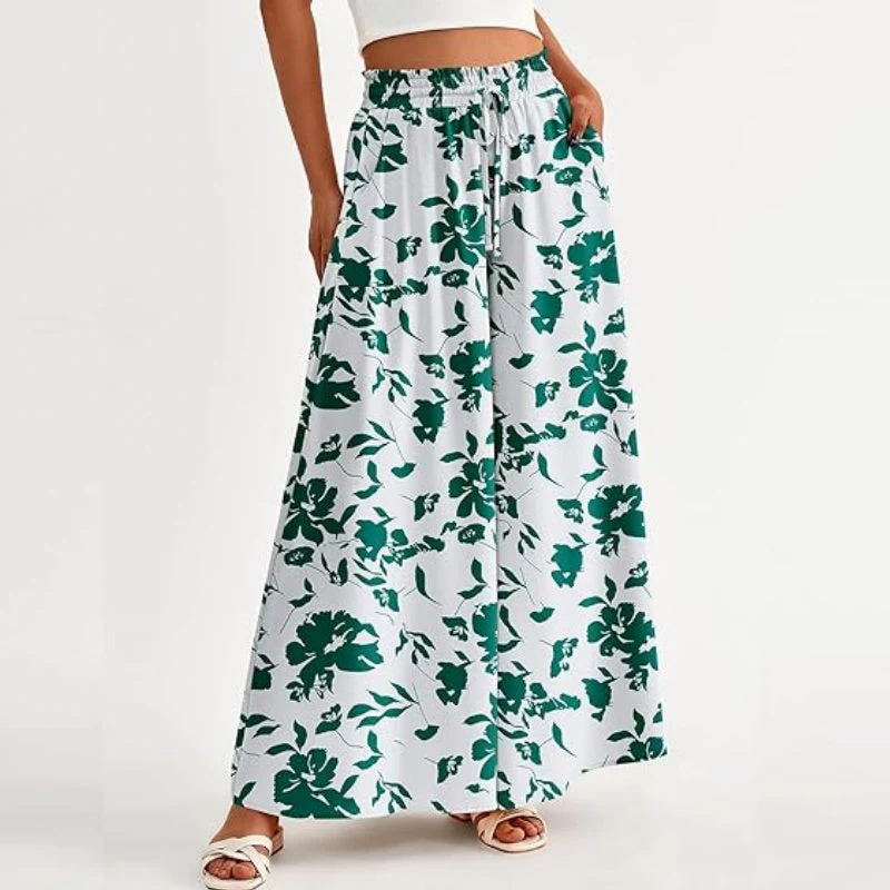 💖LAST DAY SALE: ONLY ￡13.99!!💖Floral Print High-Waisted Wide Leg Pants - Image 5