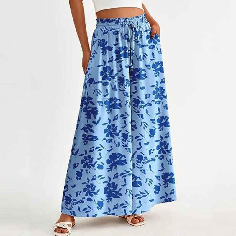 💖LAST DAY SALE: ONLY ￡13.99!!💖Floral Print High-Waisted Wide Leg Pants - Image 6