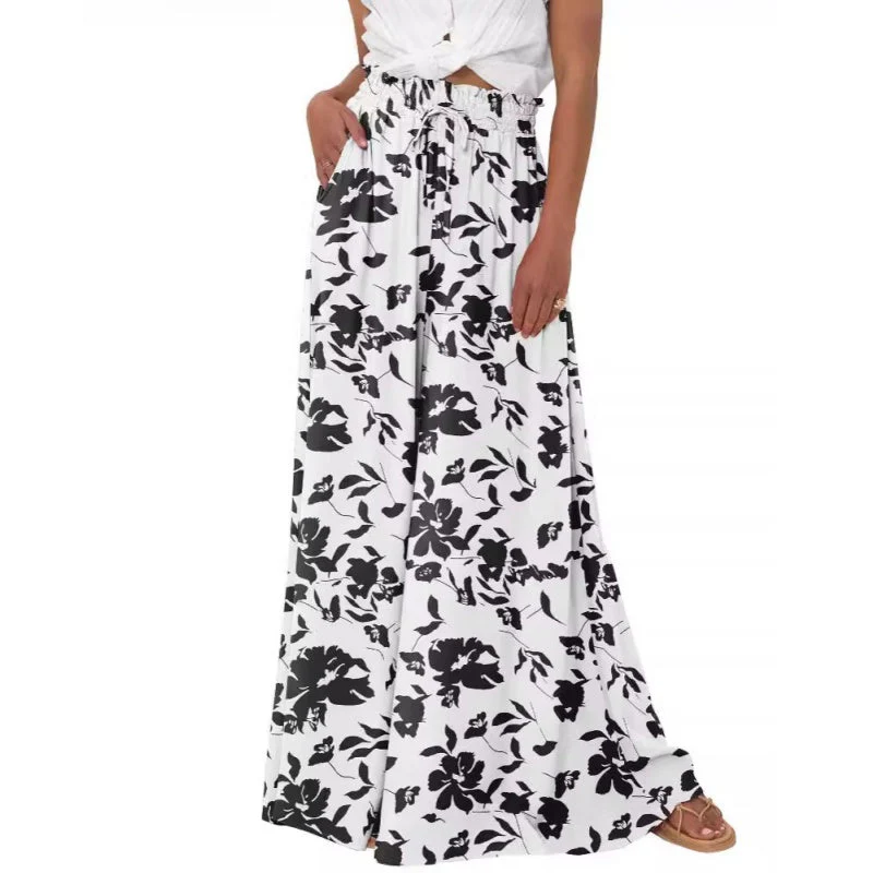 💖LAST DAY SALE: ONLY ￡13.99!!💖Floral Print High-Waisted Wide Leg Pants - Image 9