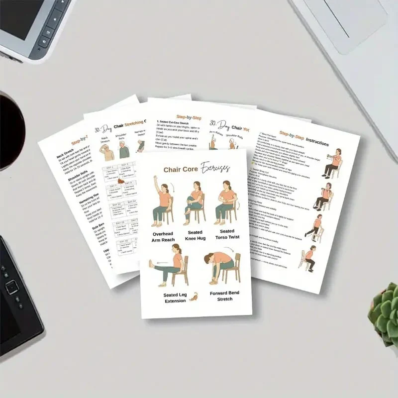 ⏳LAST DAY SALE 50% OFF!!🔥30-Day Chair Yoga Weight Loss Spiral Notebook & Exercise Guide - Image 8