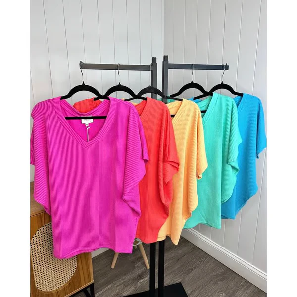 💥Limited time promotion 49% Off💥Women's V-Neck Versatile Casual Bat Sleeve T-Shirt Tops - Image 3