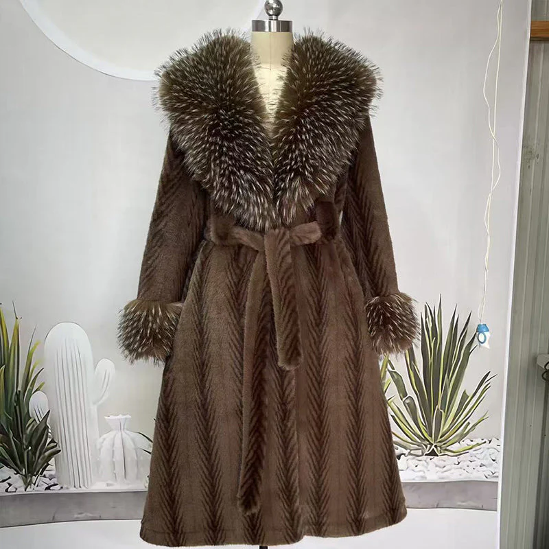 🧥Women's Leopard Print Fluffy Faux Fur Coat with Belt（50% OFF） - Image 15