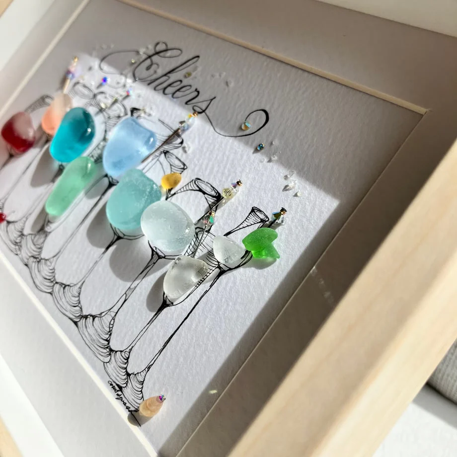 ⏳LAST DAY SALE 70% OFF!💖Cocktail Party Sea Glass Art🍸Cocktail Party Sea Glass Art - Image 2