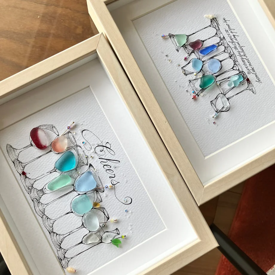 ⏳LAST DAY SALE 70% OFF!💖Cocktail Party Sea Glass Art🍸Cocktail Party Sea Glass Art - Image 6