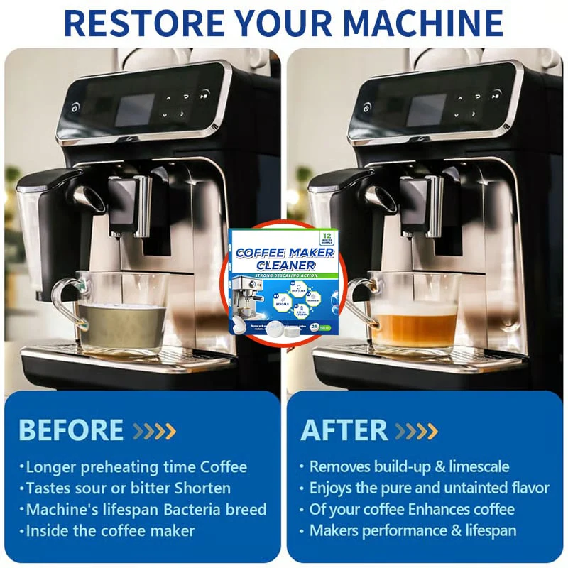⏰Last Day Surprise Price: ￡6.99!!🔥Multifunctional Coffee Machine Cleaner Descaler Tablets - Image 5