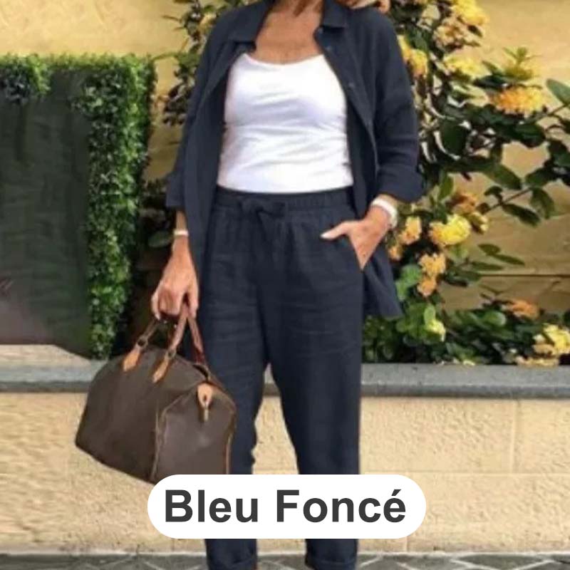 🌸 Spring Hot Sale 75% OFF🌸Women's cotton linen long sleeve blouse and pants set - Image 12
